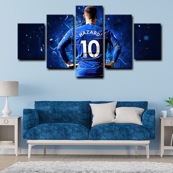 Chelsea Blues Attacking Midfielder Hazard Canvas Wall Art