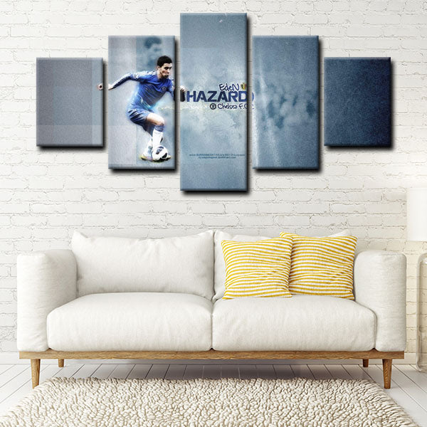 Chelsea Football Club Forward Eden Hazard Poster Canvas Wall Art