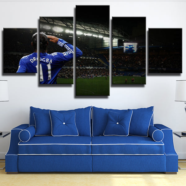 Chelsea Striker Josip Broz Tito Drogba Canvas Wall Art