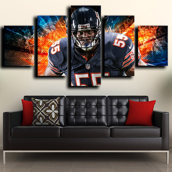 Chicago Bears Linebacker Lance Briggs Canvas Wall Art Chicago Bears Linebacker Lance Briggs Canvas Wall Art