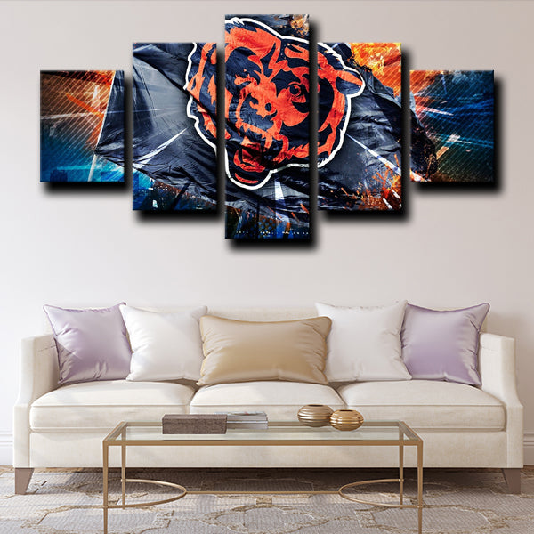 Chicago Bears Logo Crest Canvas Wall Art