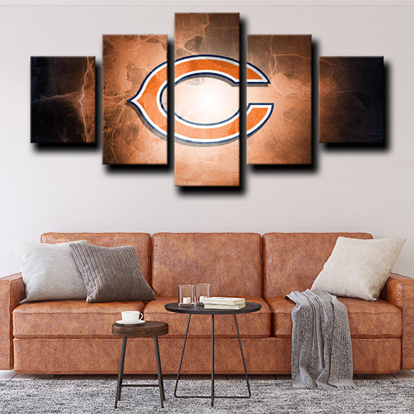 Chicago Bears Logo Emblem Canvas Wall Art Chicago Bears Logo Emblem Canvas Wall Art