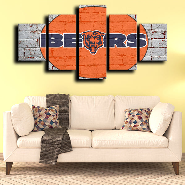 Chicago Bears Logo Canvas Wall Art