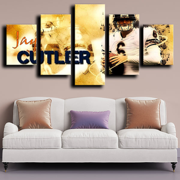 Chicago Bears Quarterback Jay Cutler Canvas Wall Art