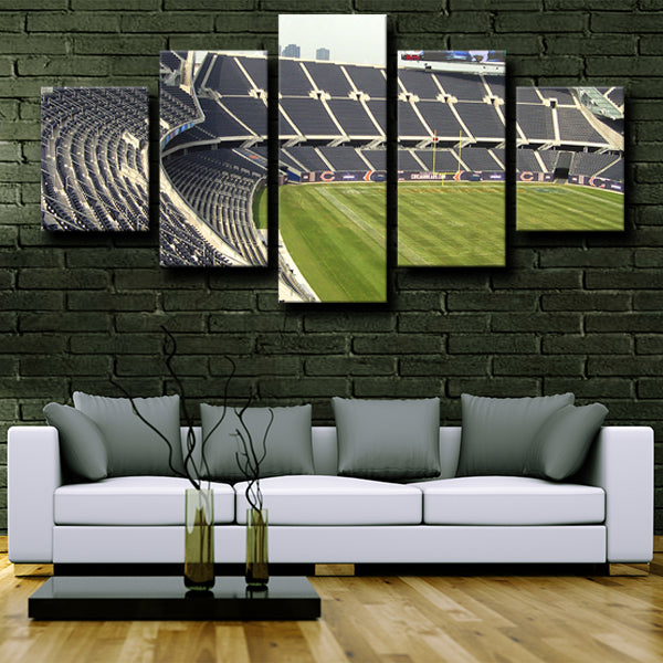 Chicago Bears Rugby Field Canvas Wall Art