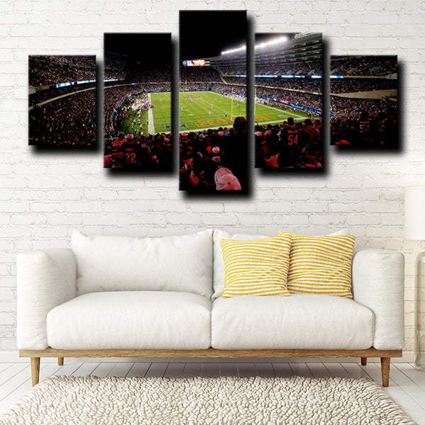 Chicago Bears Rugby Field Canvas Wall Art