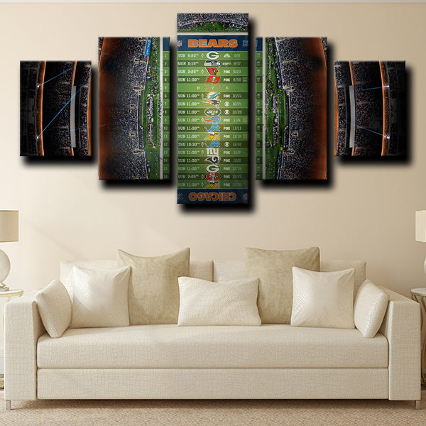 Chicago Bears Rugby Field Green Canvas Wall Art
