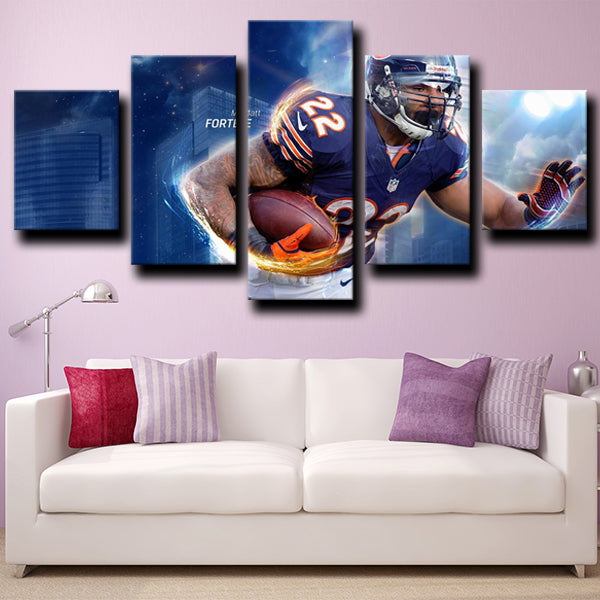 Chicago Bears Workhorse Running Back Matt Forte Canvas Wall Art