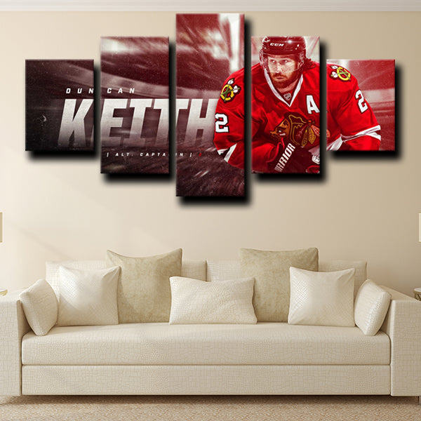Chicago Blackhawks Defence Duncs Duncan Keith Canvas Wall Art