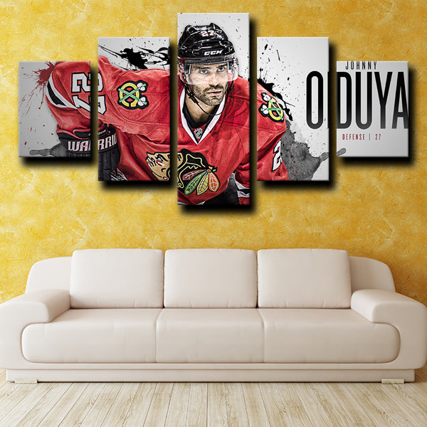 Chicago Blackhawks Defence Odie Johnny Oduya Canvas Wall Art