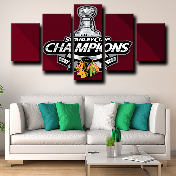 Chicago Blackhawks Logo Canvas Wall Art