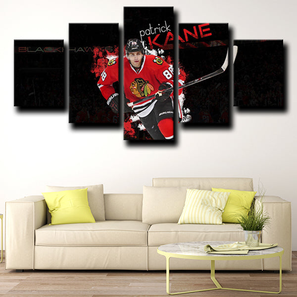 Chicago Blackhawks Right Wing Kaner Patrick Kane Canvas Wall Art