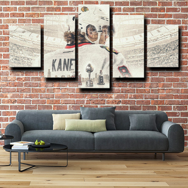 Chicago Blackhawks Right Wing Kaner Patrick Kane Canvas Wall Art