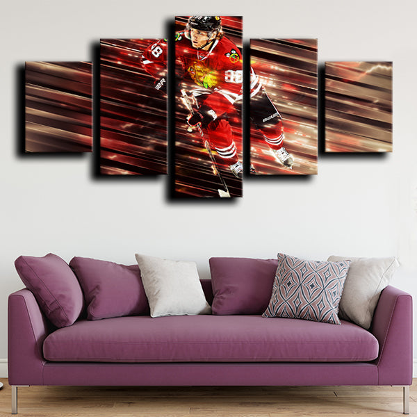 Chicago Blackhawks Right Wing Kaner Patrick Kane Canvas Wall Art