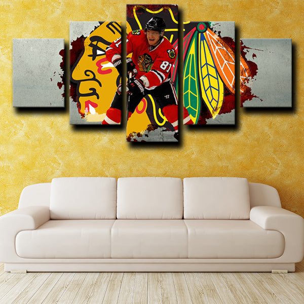 Chicago Blackhawks Right Wing Marian Hossa Canvas Wall Art