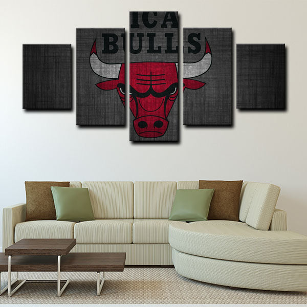 Chicago Bulls Emblem Canvas Wall Art