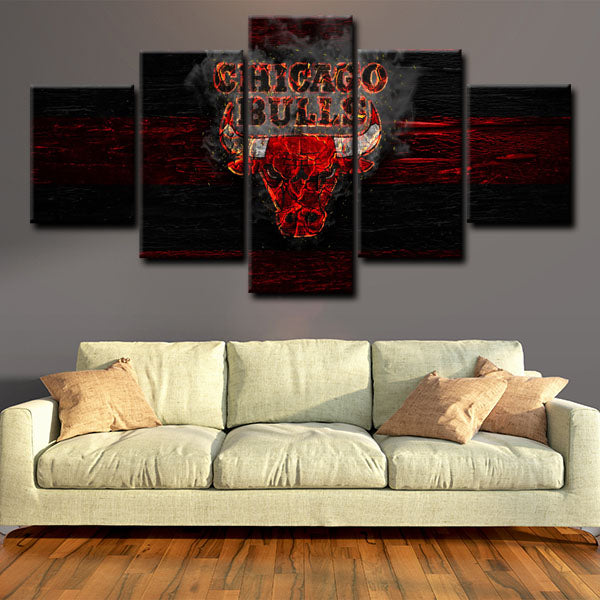 Chicago Bulls Logo Canvas Wall Art