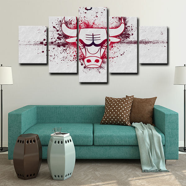 Chicago Bulls Logo Canvas Wall Art