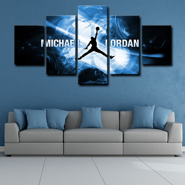 Chicago Bulls Shooting Guard Black Cat Jordan Canvas Wall Art
