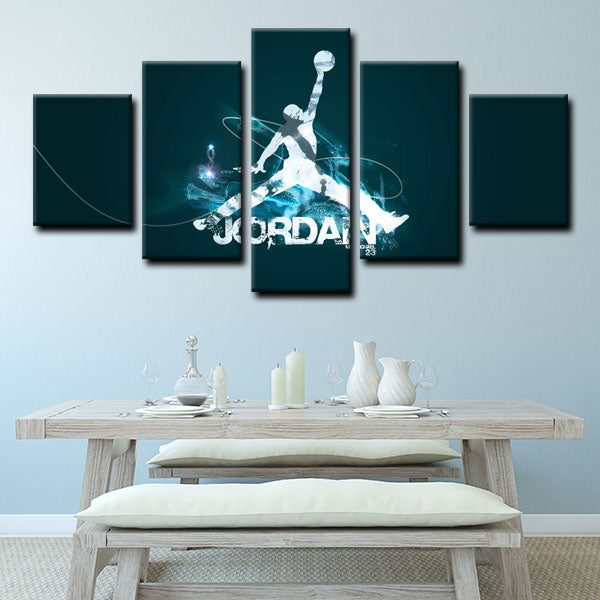 Chicago Bulls Shooting Guard Black Cat Michael Jordan Canvas Wall Art