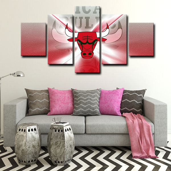 Chicago Bulls Symbol Canvas Wall Art