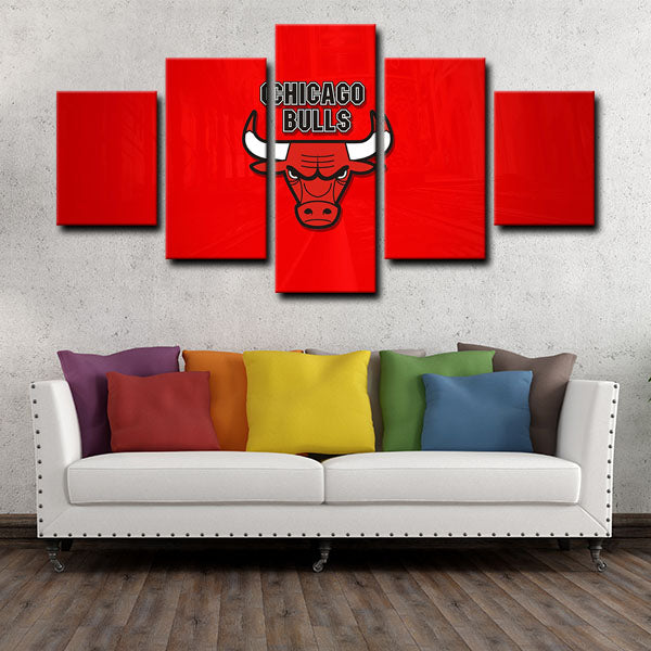 Chicago Bulls Symbol Canvas Wall Art