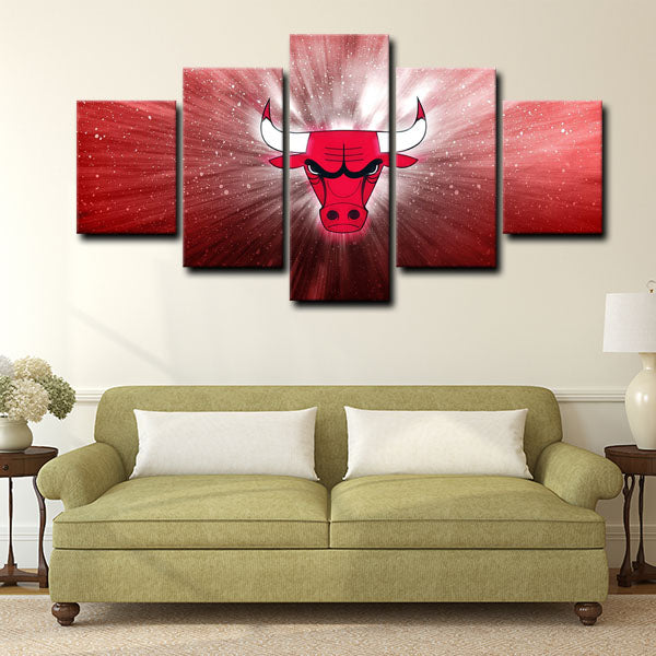 Chicago Bulls Symbol Canvas Wall Art