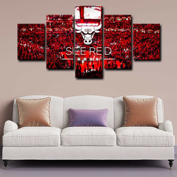 Chicago Bulls Symbol Canvas Wall Art
