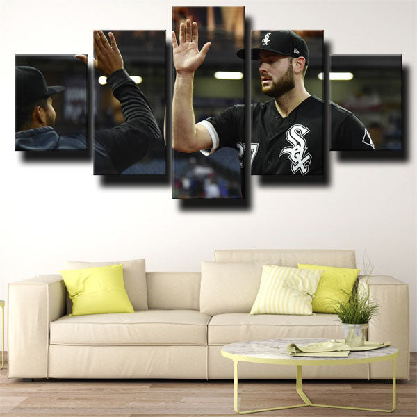 Chicago White Sox No.27 Pitcher Big Foot Lucas Giolito Canvas Wall Art