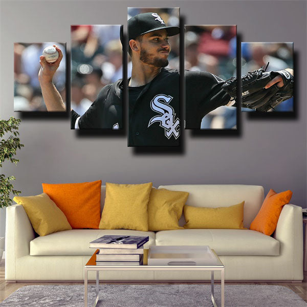 Chicago White Sox No.84 Pitcher Dylan Cease Canvas Wall Art