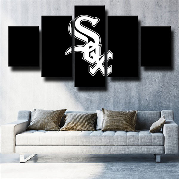 Chicago White Sox Simple Emblem Canvas Wall Art