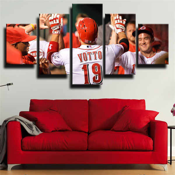 Cincinnati Reds First Baseman Tokki 2 Joey Votto Canvas Wall Art