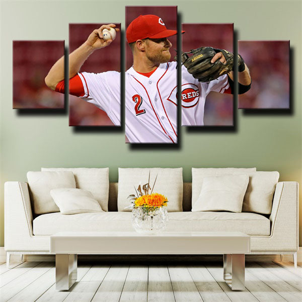 Cincinnati Reds Infielder Zack Cozart Canvas Wall Art