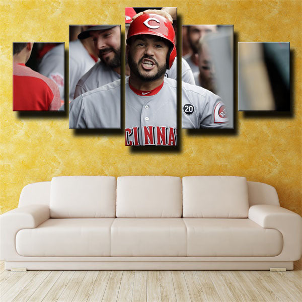 Cincinnati Reds Infielder Nicolle Eugenio Suarez Canvas Wall Art