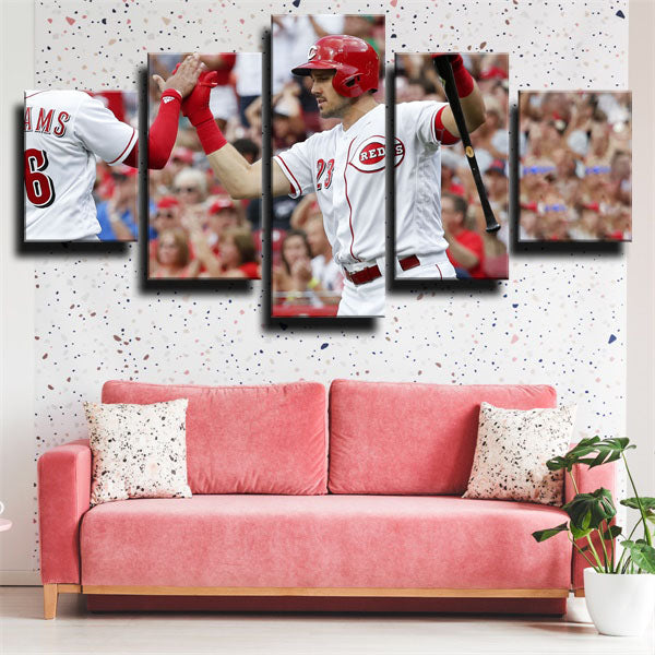 Cincinnati Reds Left Fielder No.23 Duvy Adam Duvall Canvas Wall Art