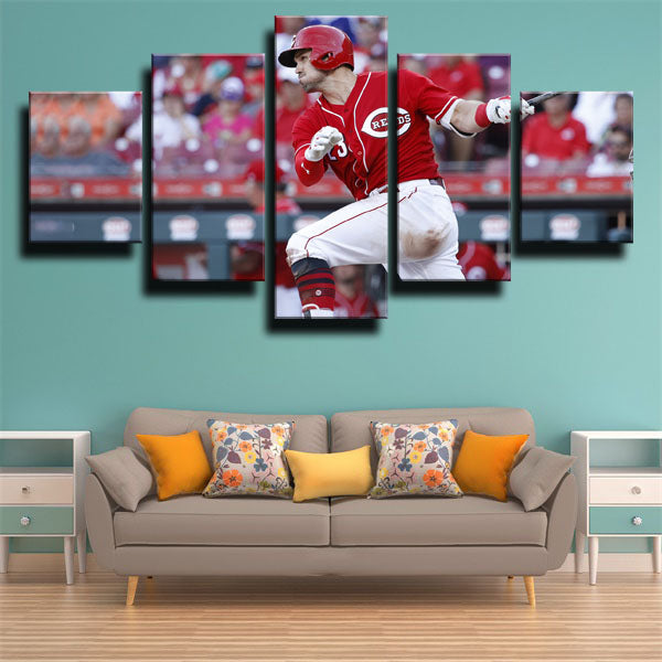 Cincinnati Reds No.23 Left Fielder Duvy Adam Duvall Canvas Wall Art