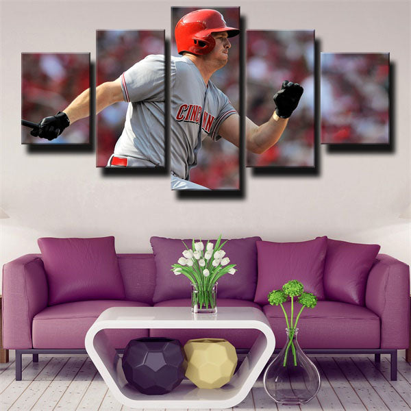 Cincinnati Reds Outfielder Jay Bruce Canvas Wall Art Cincinnati Reds Outfielder Jay Bruce Canvas Wall Art