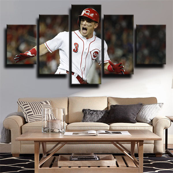 Cincinnati Reds Second Baseman Joey Scooter Gennett Canvas Wall Art