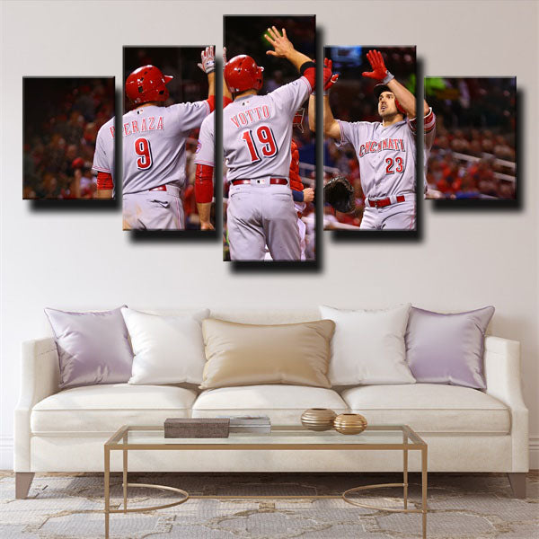 Cincinnati Reds The Scene Emblem Canvas Wall Art