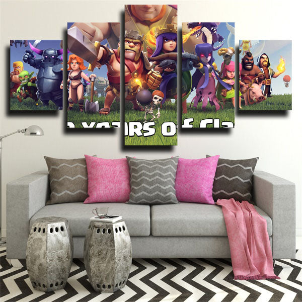 Clash Royale All Characters Canvas Wall Art