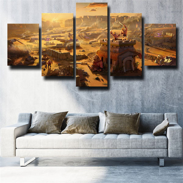 Clash Royale Attacking City Canvas Wall Art