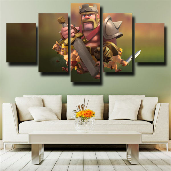 Clash Royale Barbarians Canvas Wall Art