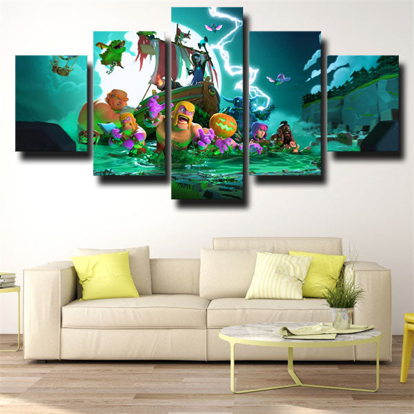 Clash Royale Full Characters Canvas Wall Art