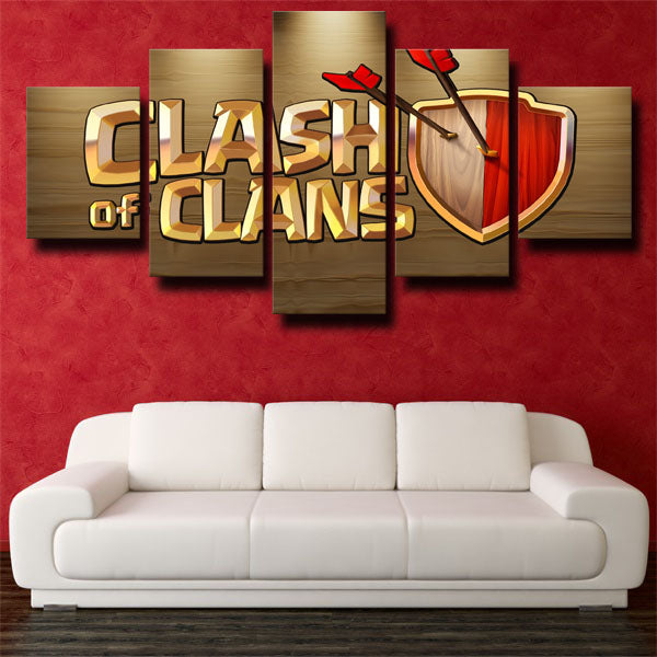 Clash Royale Simple Emblem Canvas Wall Art