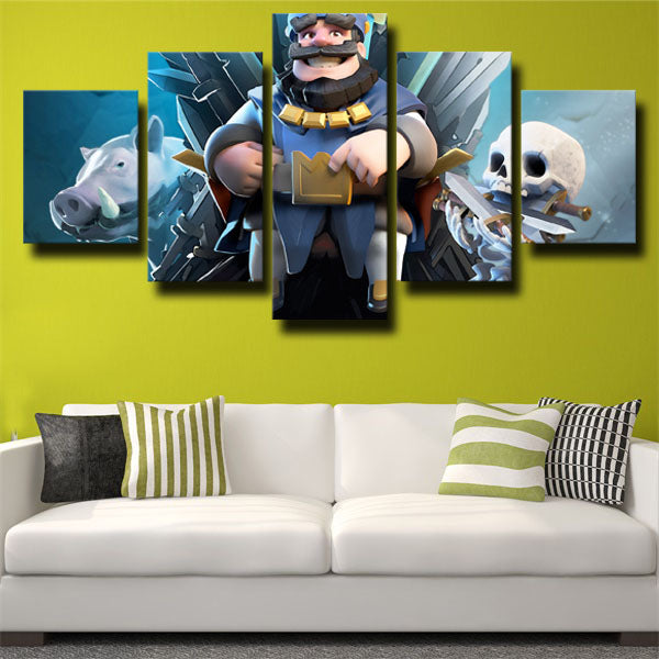 Clash Royale Skeletons And Inferno Dragon Canvas Wall Art