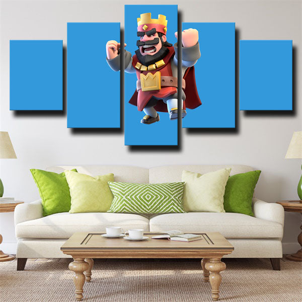 Clash Royale The King Canvas Wall Art
