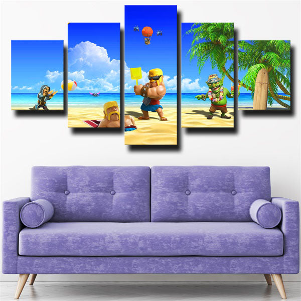 Clash Royale Three Characters Canvas Wall Art