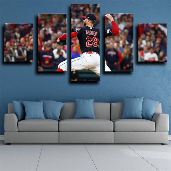 Cleveland Indians Corey Kluber Starting Pitcher Klubot Canvas Wall Art
