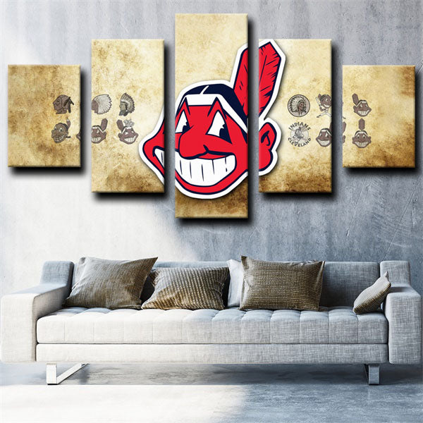 Cleveland Indians Creative Idea Symbol Canvas Wall Art