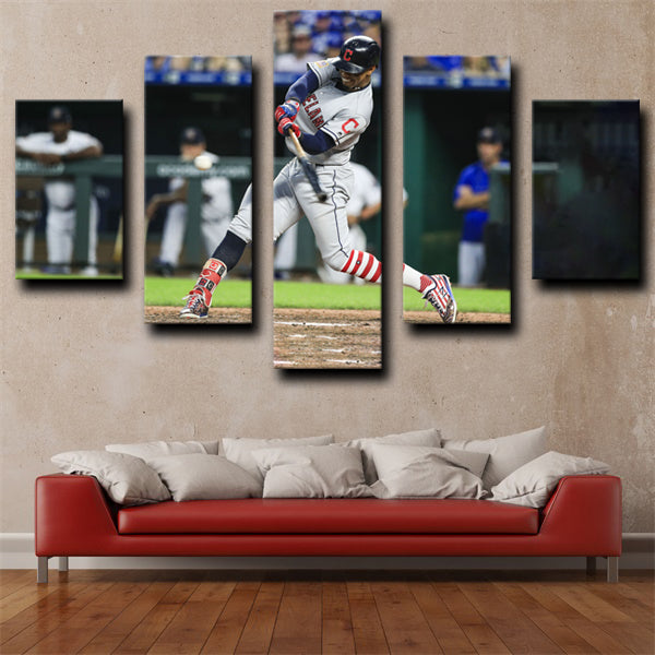 Cleveland Indians Francisco Lindor Shortstop Paquito Canvas Wall Art